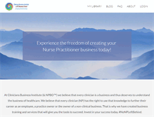 Tablet Screenshot of clinicianbusinessinstitute.com
